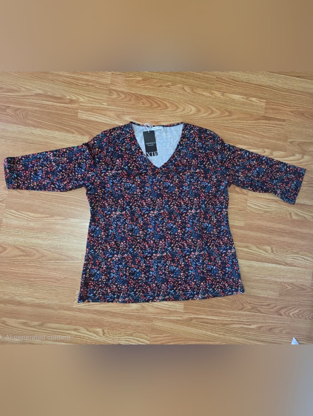 V-Neck Floral Print Women’s Top